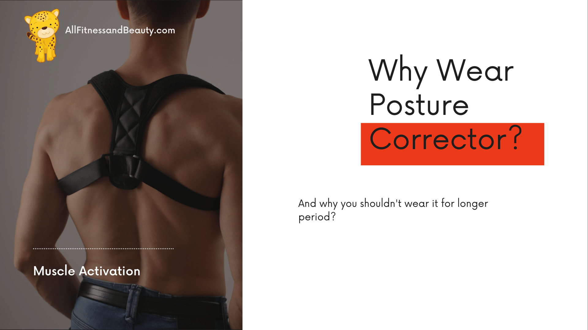 correct posture wearing posture corrector