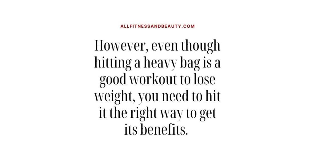 are punching bags good for weight loss -- benefits