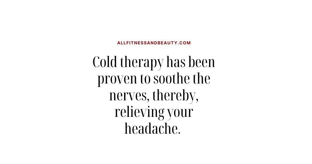 headache relief music -- cold therapy